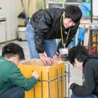 オープンキャンパス　建築コースの現場向け授業。人気の体験メニュー