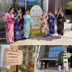静岡市の「まある」という子供向けの施設で、和裁士の職業体験ブースを出展